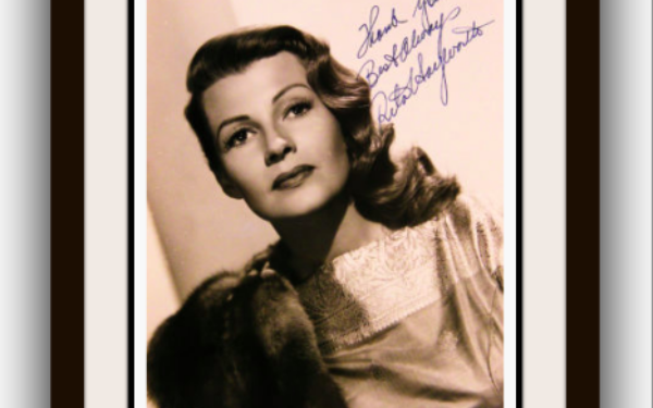 Rita Hayworth Signed Photograph