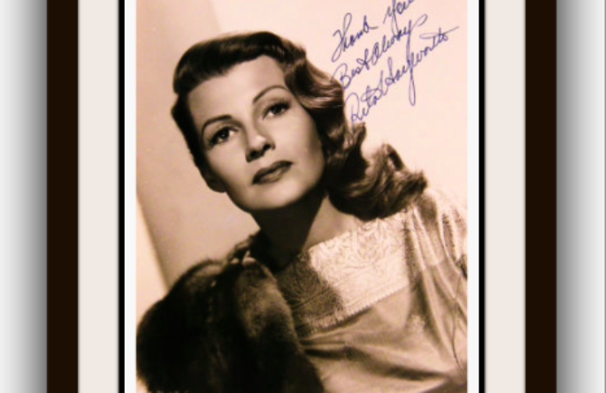 Rita Hayworth Signed Photograph