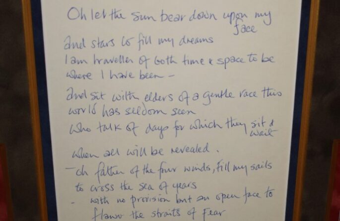 Led Zeppelin – Physical Graffiti with Kashmir Handwritten Lyrics