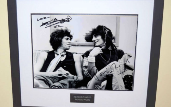 Keith Richards and Ronnie Wood Signed 11×14 Photogragh