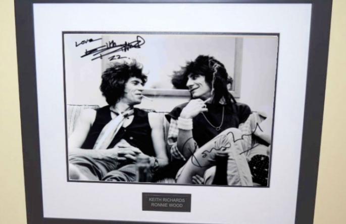 Keith Richards and Ronnie Wood Signed 11×14 Photogragh