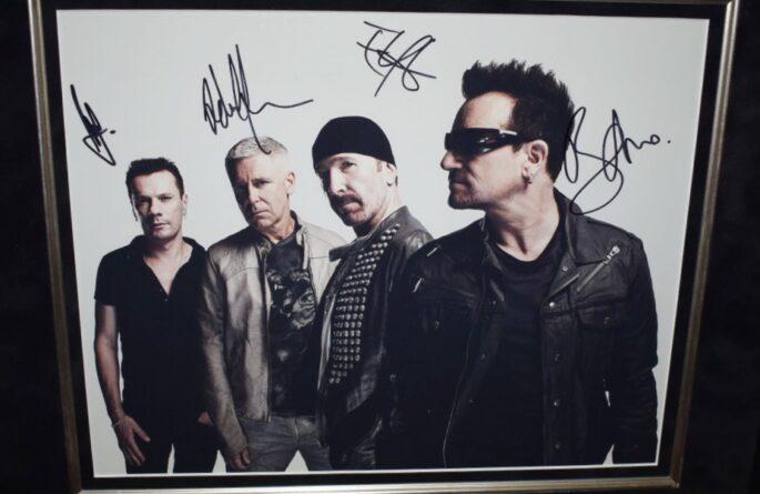 #1-U2 Signed 11×14 Photograph